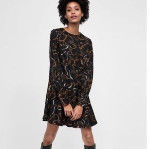 ZARA Drop Hem Longsleeve Knit Dress